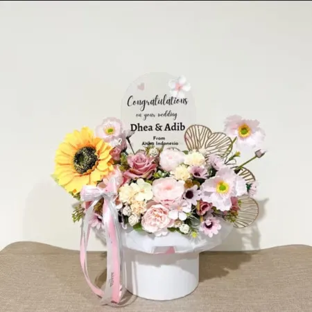 Bloom Box Akrilik Ucapan Wedding Seram Bagian Timur